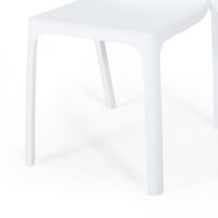 Adley Outdoor plastične stolice, set od 2, bijela